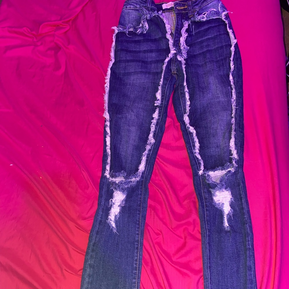 Skinny Fit Distressed Jeans